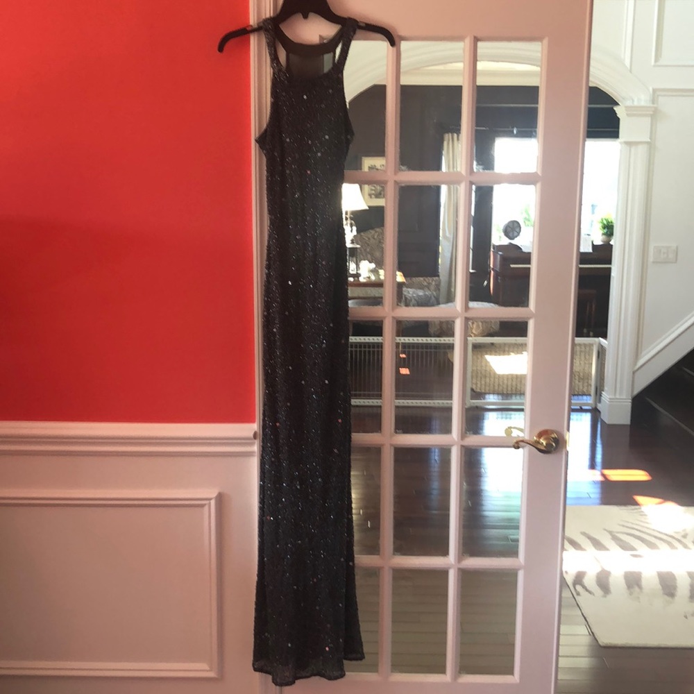 Dark gray,almost black beaded dress